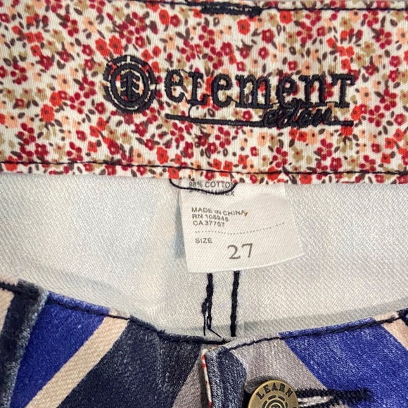 NWT - Element Eden Striped Denim Navy Black Grey Skinny Jeans Size 27 - Picture 2 of 11